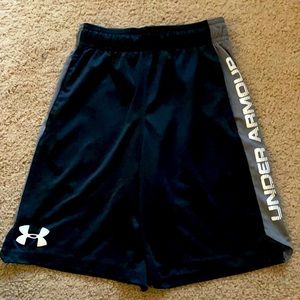 Youth XS Under Armour navy blue & grey shorts